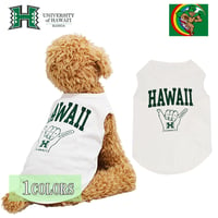 送料無料 HAWAI'I (ハワイ） 犬服 Tシャツ ドッグウエア HWUS-041 カレッジ ロゴ キャラクター アメカジ