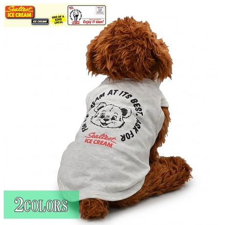送料無料 Sealtest Ice Cream（シールテスト・アイスクリーム） 犬服 Tシャツ ドッグウエア SLTT-003 クマ 熊 ベアー カレッジ ロゴ キャラクター アメカジ