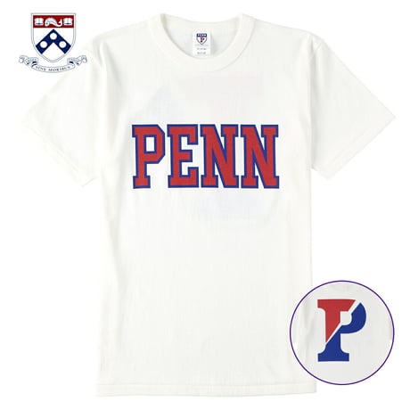 送料無料 PENN （ペンシルベニア） Tシャツ メンズ レディース PENN-006 6.2oz ヘビーウエイト カレッジ ロゴ アメカジ