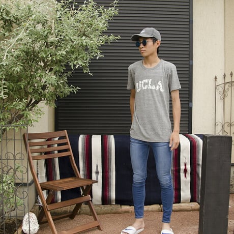 送料無料 SALE 50%OFF UCLA（ユーシーエルエー） Tシャツ メンズ レディース トライブレンドTシャツ　"パームツリーUCLAロゴ"　MENS&DOG