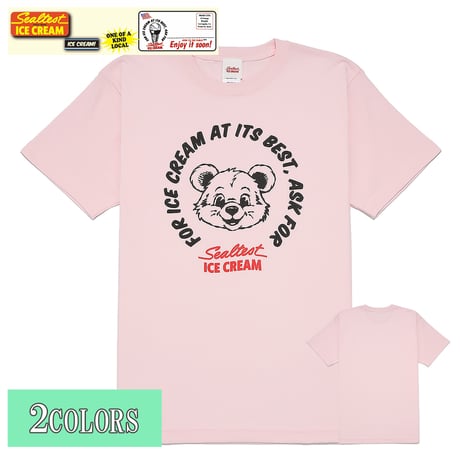 送料無料　Sealtest Ice Cream（シールテスト・アイスクリーム）　Tシャツ メンズ レディース SLTT-004 6.2oz ヘビーウエイト オープンエンドTシャツ アメカジ