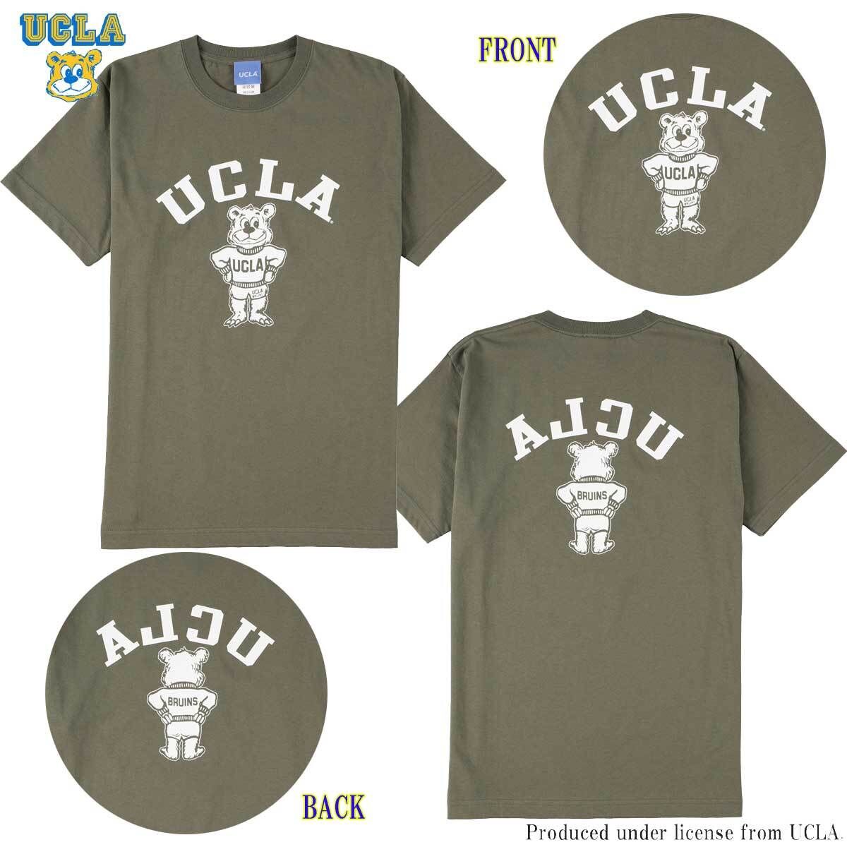 送料無料 UCLA （ユーシーエルエー） Tシャツ メンズ レディース UCLA-0436 6.2oz ヘビーウエイト カレッジ ロゴ オープンエンド Tシャツ アメカジ