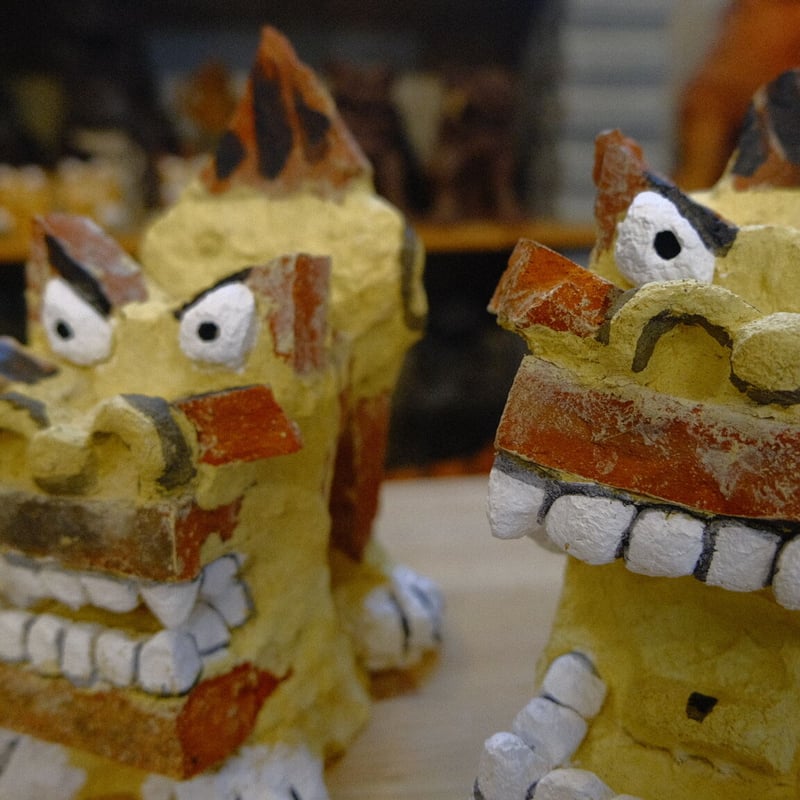 漆喰シーサー対 | シーサー ぎゃらりーゆしびん