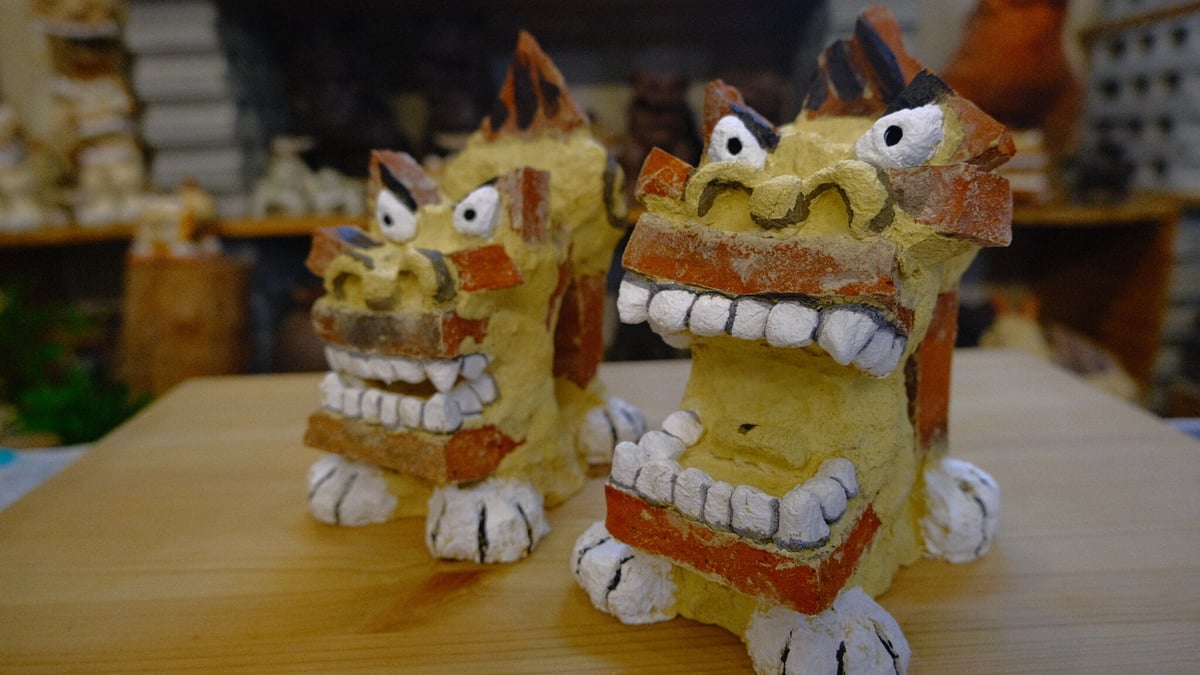 漆喰シーサー対 | シーサー ぎゃらりーゆしびん