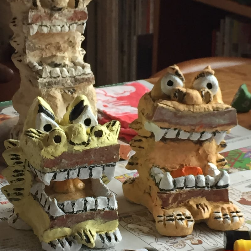 漆喰で作った龍頭 漆喰で作った龍頭