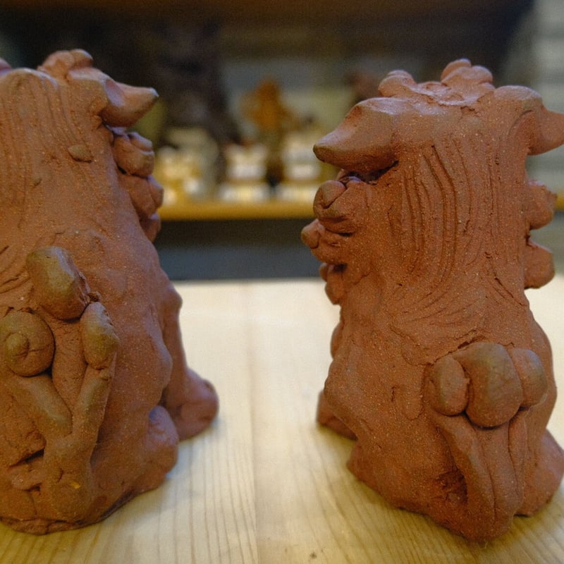 最終値下げ　超美品　シーサー　焼締め　激レア一点もの 最終値下げ 超美品 シーサー 焼締め 激レア一点もの 【公式通販】