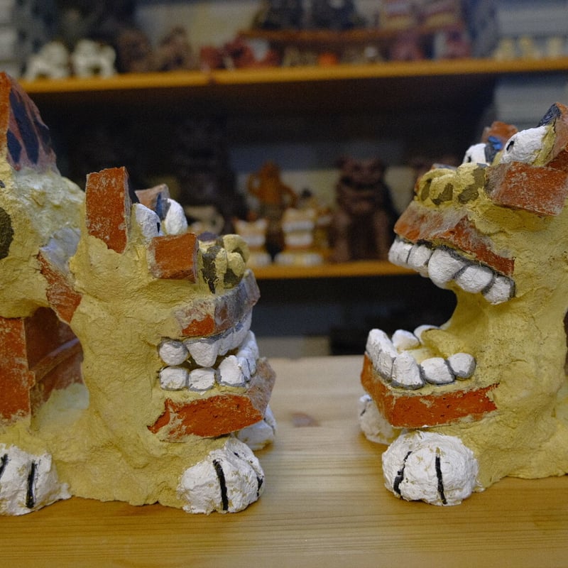 漆喰シーサー対 | シーサー ぎゃらりーゆしびん