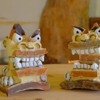 漆喰シーサー　対
