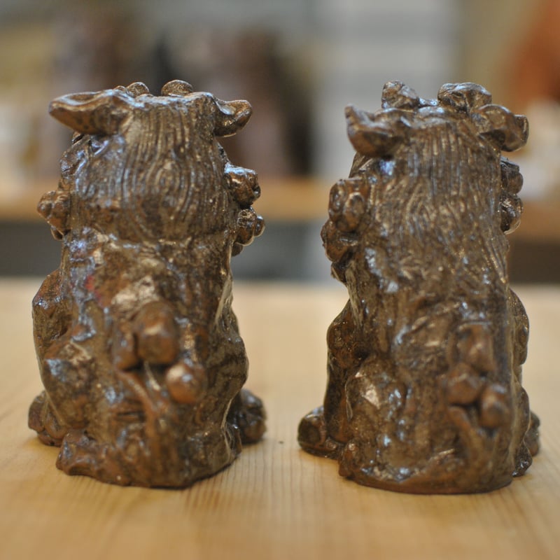 シーサー 1匹 やちむん 秀さん作 四つ足シーサー (白) やちむん 沖縄土産 雑貨 シーサー 玄関