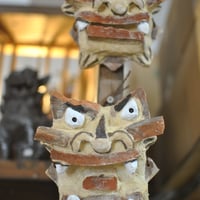 面漆喰シーサー対