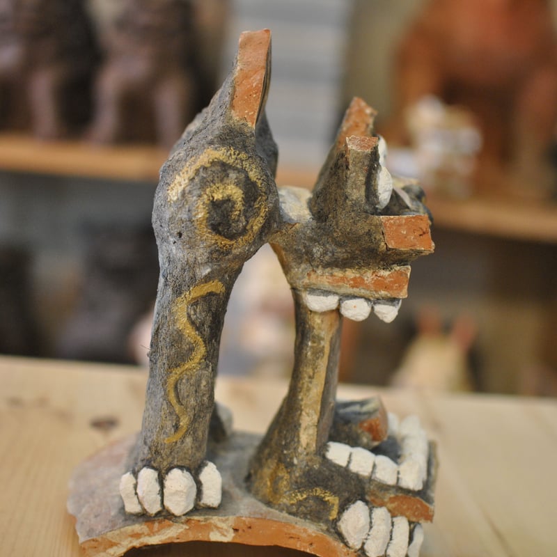 漆喰シーサー 一匹タイプ | シーサー ぎゃらりーゆしびん