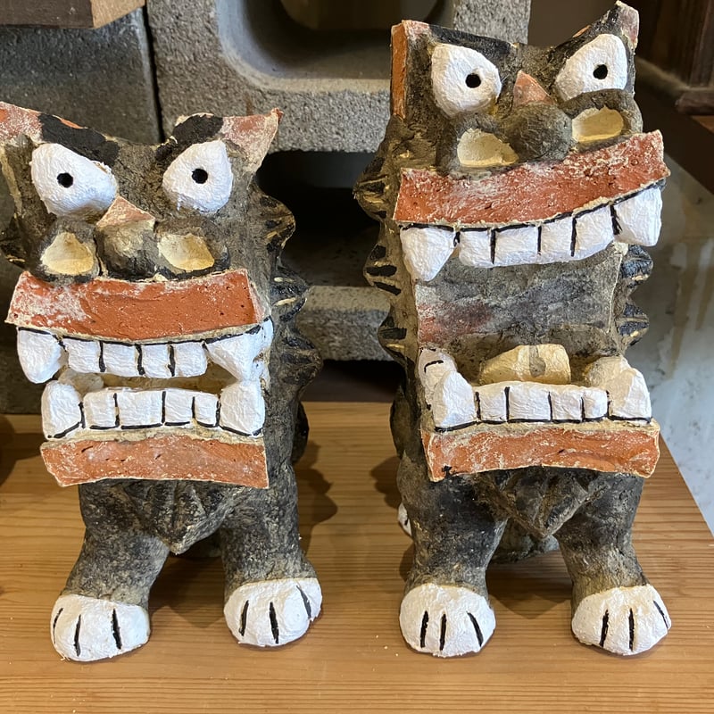 手作りシーサーペアー 手作りシーサーペアー