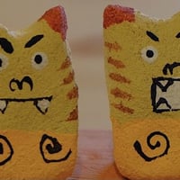 豆シーサー各色