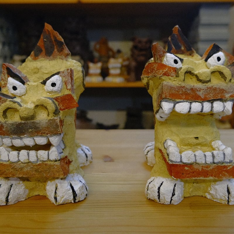 漆喰シーサー対 | シーサー ぎゃらりーゆしびん