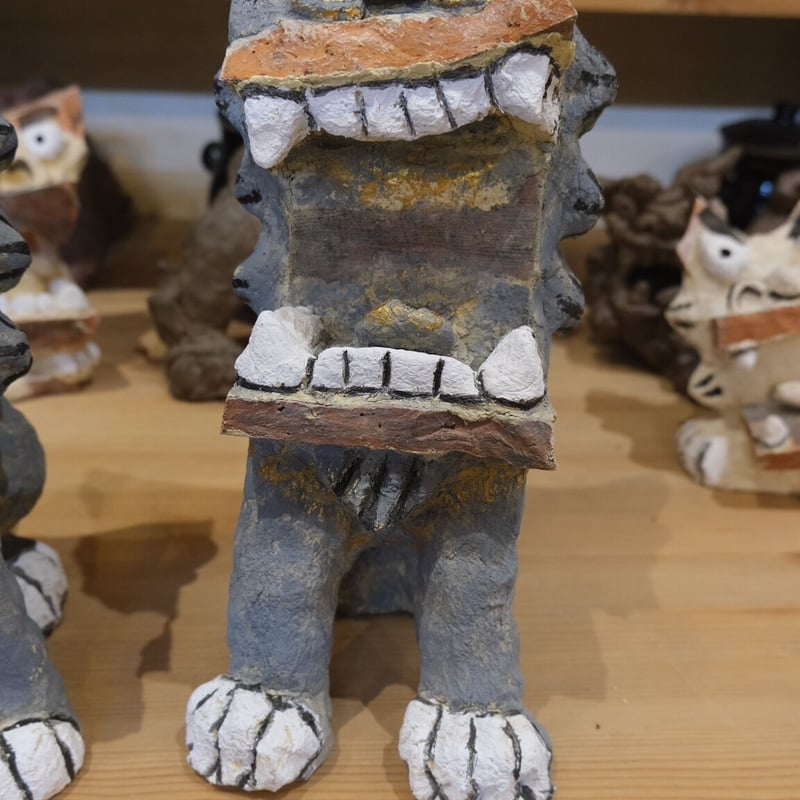 漆喰シーサー対 (グレイ) | シーサー ぎゃらりーゆしびん