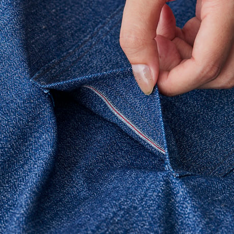 Selvage chambray Open collar shirt