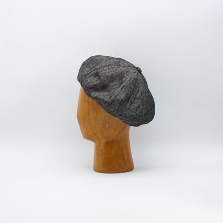 Linen twill wash Big beret