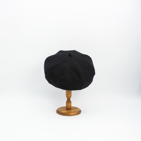 Linen herringbone beret