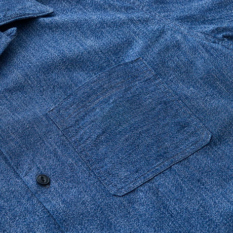 Selvage chambray Open collar shirt