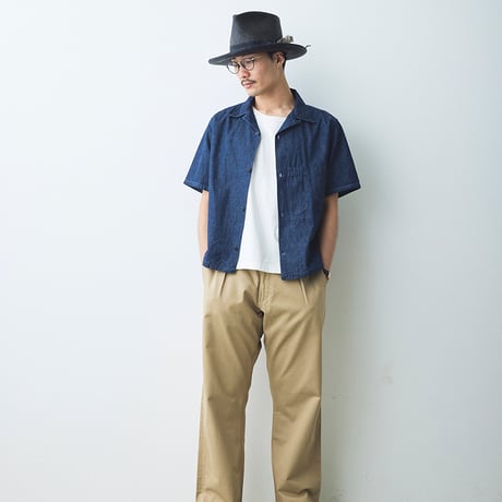 Open collar Atelier work shirt