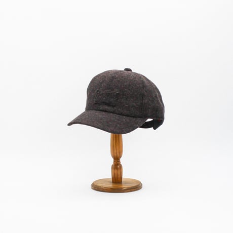 Front tag Tweed herringbone cap(Brown)
