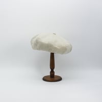 Linen twill wash Big beret