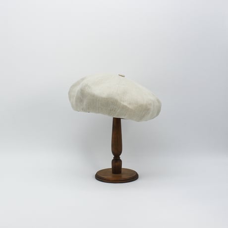 Linen twill wash Big beret
