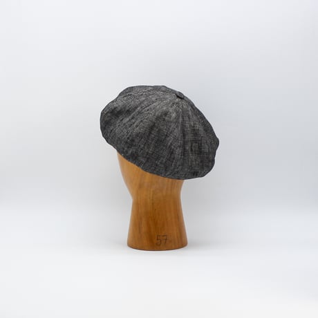 Linen twill wash Big beret