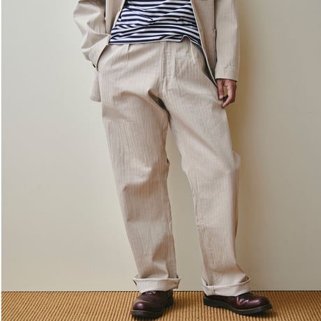 Herringbone Denim wide trousers