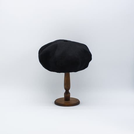 Linen twill wash Big beret