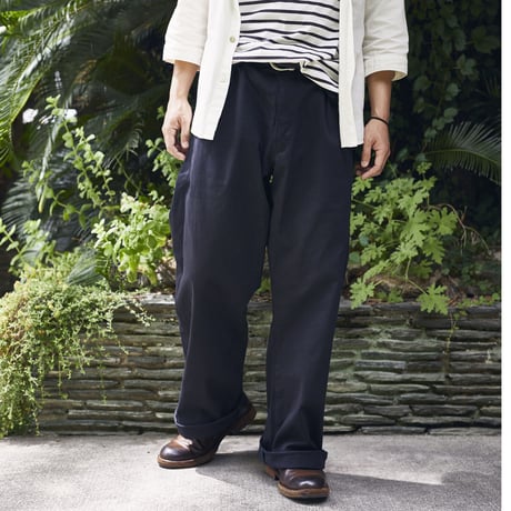 Selvage wide trousers