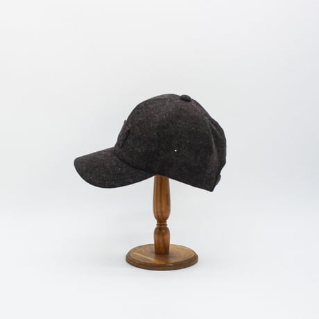 Front tag Tweed herringbone cap(Brown)