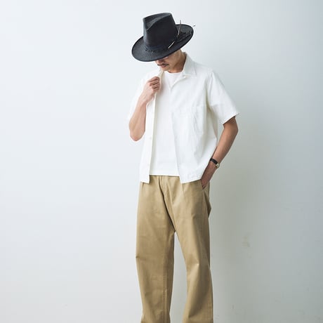 Open collar Atelier work shirt