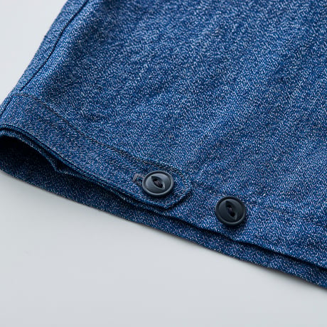 Selvage chambray Open collar shirt