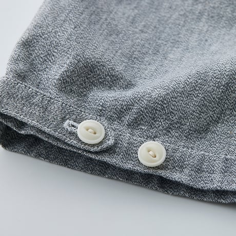 Selvage chambray Open collar shirt