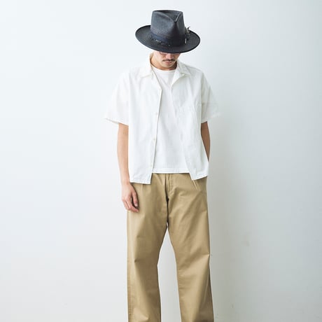 Open collar Atelier work shirt