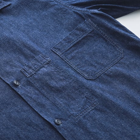 Open collar Atelier work shirt