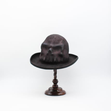 Leather piping skull hat