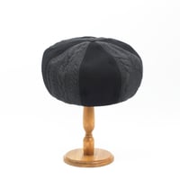 8panel beret(Cable Black)