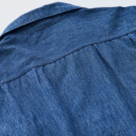 Selvage chambray Open collar shirt
