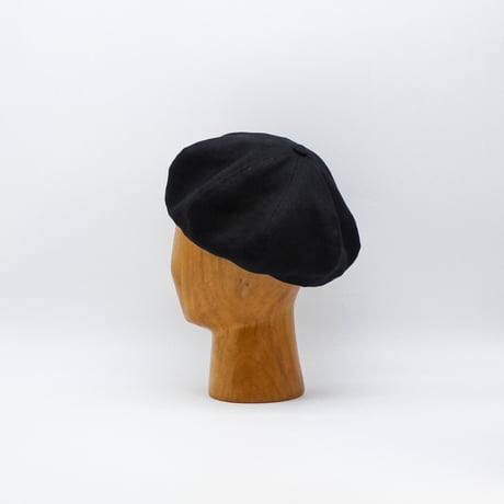 Linen twill wash Big beret