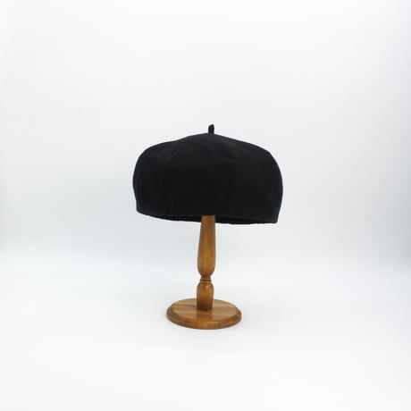 Linen herringbone beret