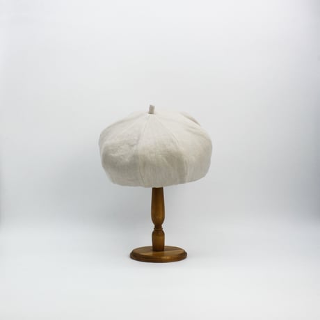 Linen herringbone beret