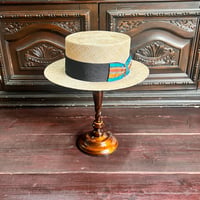 Bao boater vintage stripe ribbon