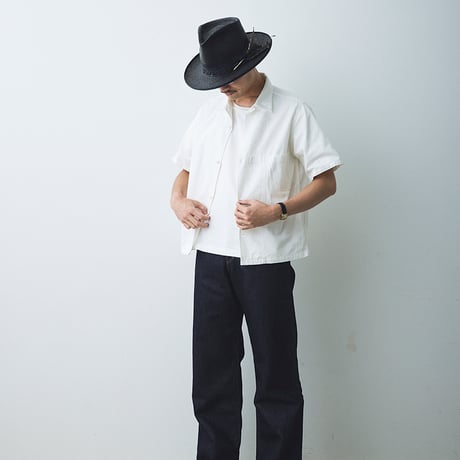 Open collar Atelier work shirt