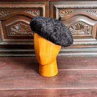 Sheer cut jacquard beret