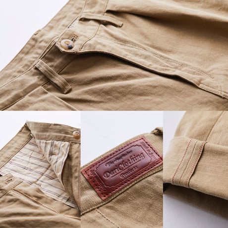 Selvage wide trousers