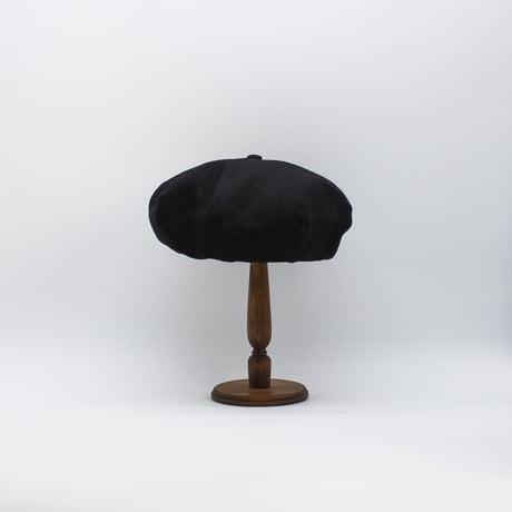 Linen twill wash Big beret