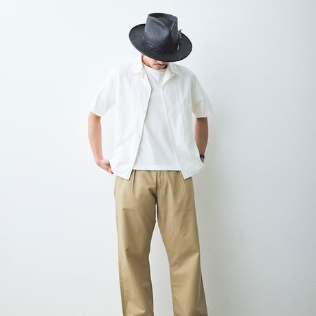 Open collar Atelier work shirt