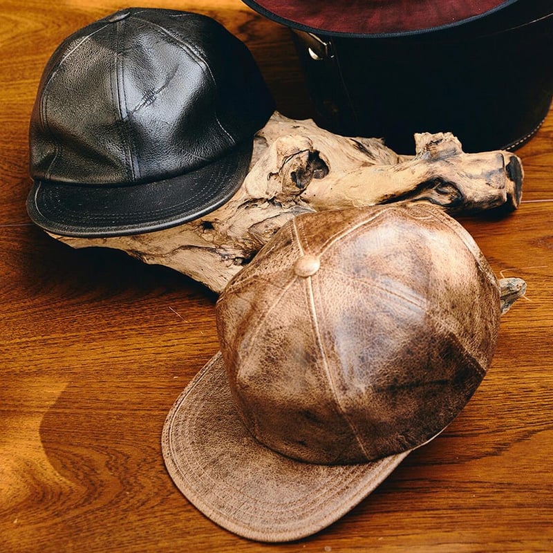 Dari　Kudu cap　ブラック　　レザーキャップ Dari Kudu cap ブラック レザーキャップ